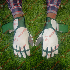 Gants en cuir à manchette longue de conception unique Gants de frappe de baseball de couleur blanche et verte Gants de frappeur de softball en cuir de vente chaude - Product Image 6