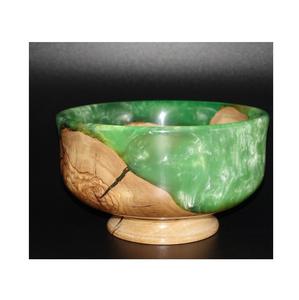 Bol de service de luxe en résine finition brillante artisanale design élégant idéal pour centre de table de fruits ou décoration de table moderne - Product Image 3