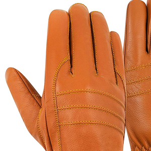 Derniers gants d'hiver pour femmes simples entièrement à la mode vente en gros écran tactile en cuir PU noir thermique pour l'extérieur - Product Image 5