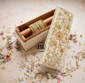 Caja de Regalo de Tela Acrílica Bordada a Mano de Lujo, Ángel de Flores, Logotipo Personalizado, Recuerdo, Arte Indio, Ramadán, Festival Eid - Product Image 3