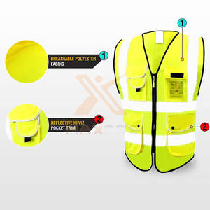เสื้อกั๊กสะท้อนแสงเพื่อความปลอดภัย ผลิตในปากีสถาน รับทำโลโก้ตามสั่ง เสื้อกั๊กสะท้อนแสงเพื่อความปลอดภัย ขายดี - Product Image 5