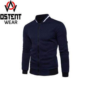 Chaqueta de bombardero de manga larga para hombre y mujer hecha a medida al por mayor, cortavientos con soporte de color sólido, tela de lona cálida, superventas - Product Image 4