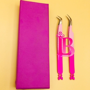 Pinzas para Extensión de Pestañas con Diseño de Mariposa, Pinzas de Acero Inoxidable con Logotipo Personalizado, Empaque en Caja con Base - Product Image 3