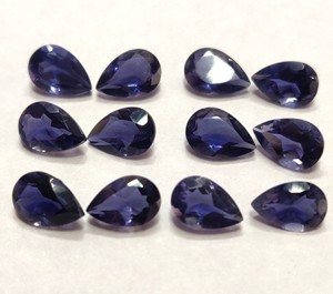 ลูกแพร์ไอโอไลต์ธรรมชาติขนาด6x9มม. ตัดเป็นลูกแพร์ไอโอไลต์แบบหลวม - Product Image 4