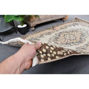 พรมขนสัตว์6.6ft สีเบจสีน้ำตาลคลาสสิกขนาด3.7 x แบบตุรกีดีไซน์แบบเย็บปะติดสำหรับทางเข้าห้องนั่งเล่นหรือห้องนอน - Product Image 3