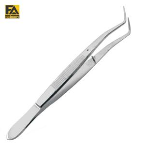 แหนบคีบสแตนเลสปลายหยักสำหรับวิทยาลัยแหนบแบบมืออาชีพพร้อมตัวเลือกบรรจุภัณฑ์ในแบบของคุณ - Product Image 1