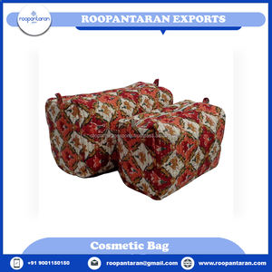 Sac de toilette carré classique en coton fait main Chota Phool, le plus vendu, écologique et de créateur - Product Image 4