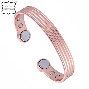 Style classique rayure arthrite soulagement de la douleur magnétique pur cuivre Bracelet cuivre aimant thérapie magnétique Bracelets Bracelet - Product Image 3