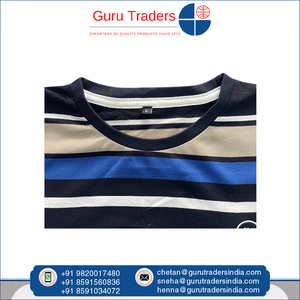 Camiseta de rayas horizontales para hombre de material de polialgodón altamente cómoda con tamaño personalizado de S a 5XL a precio asequible - Product Image 5