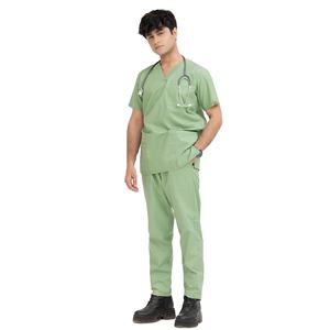 Haut de blouse médicale pour homme, fabrication OEM, usage quotidien en hôpital et clinique, uniforme professionnel, haut de blouse personnalisé pour homme - Product Image 3
