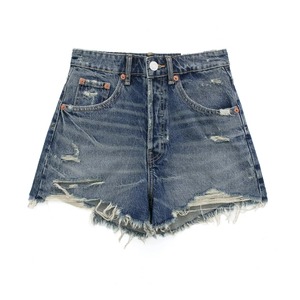 Vente en gros de shorts jeans unis pour femmes, nouveaux shorts d'été en jean personnalisés, shorts de qualité supérieure lavés pour femmes - Product Image 6