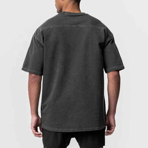 T-shirt unisexe personnalisé de qualité supérieure T-Shirt 100% coton de haute qualité T-shirt vierge à col rond pour hommes avec logo d'impression lourd personnalisé - Product Image 4