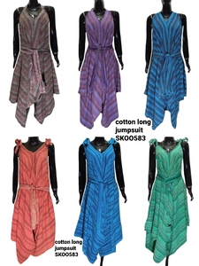 SK NOOR AND SONS Presents Women's Bohemian Cotton <b>Jumpsuit</b> Long Length Romper, Casual Loose Fit, Hippie Festival Wear - Product Image 5