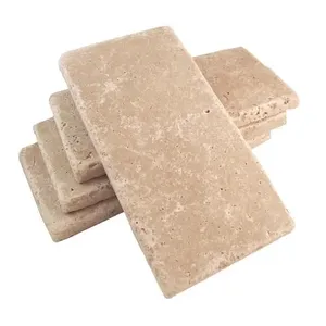 Noyer Toscane 3x6 Tumbled Travertin Poli Carrelage Intérieur Carrelage Carré pour Salon Mur ou Sol Dosseret 1 Pièce - Product Image 1