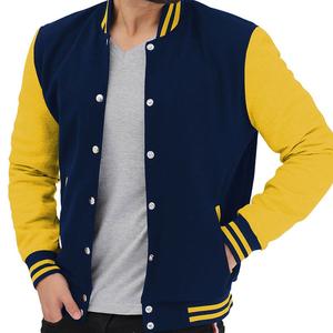 Personnalisable Motif Patch Broderie Lettrage Manches Streetwear Varsity College Baseball Veste pour Hommes avec Col Montant - Product Image 4