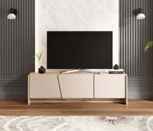 Moderno y Lujoso Mueble para TV Europa de 2 Piezas con Acabado Brillante Imitación Mármol para Sala de Estar y Uso Escolar, Fabricado en Turquía - Product Image 2