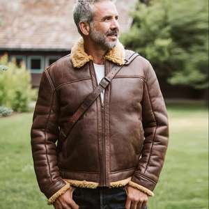 แจ็กเก็ตหนังสำหรับผู้ชายเสื้อแจ็กเก็ตหนังสำหรับผู้ชายปรับราคาได้ - Product Image 5