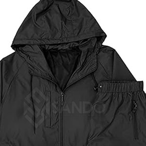 Conjunto de Chaqueta Cortavientos con Capucha de Invierno, Diseño Personalizado, Transpirable, Color Sólido, Alta Calidad, 100% Algodón, Ropa Urbana - Product Image 6