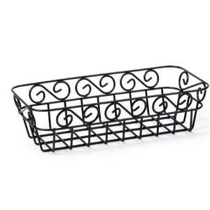 Cesta de servilletas de hierro con diseño de recorte floral que agrega belleza y utilidad a los espacios de comedor y mesas de restaurante - Product Image 1