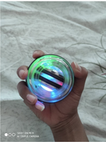 Dispositivo Giroscópico con Luz LED y Autoinicio para Fortalecer la Muñeca con Agarre de Potencia y Contador, Entrenador de Fuerza Muscular para Brazo y Mano por Fuerza Centrífuga