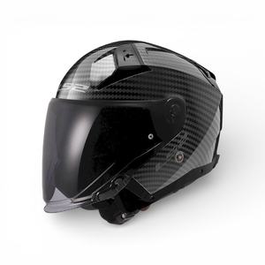 Casco Jet LS2 OF603 INFINITY II de Fibra de Carbono, Estilo Retro, Visera para Motocicletas, Cierre Rápido, Carcasa de Fibra de Vidrio, Nuevo - Product Image 1