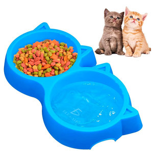 Ciotola Regolabile a Forma di Gatto in Plastica per Alimenti per Animali Domestici, Solida, per Interni/Gabbia, con Funzionalità per Interni/Viaggi - Product Image 3