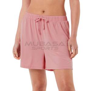 Pantalones cortos deportivos de secado rápido transpirables al por mayor para mujer, nuevo diseño relajado informal suelto con logotipo de patrón caliente en la cintura - Product Image 2