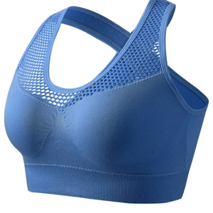Soutiens-gorge de sport élégants à dos nageur pour femmes Soutien-gorge rembourré sans couture de grande taille Parfait pour les entraînements de yoga, de gymnastique et de fitness - Product Image 5