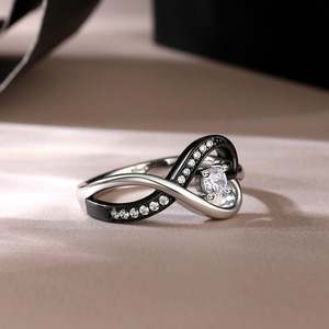 Bague Jeulia Love in the Moonlight en argent sterling bicolore avec placage or rose - Product Image 6