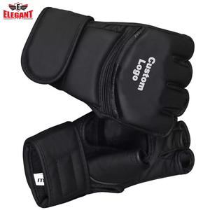 ถุงมือ MMA สำหรับผู้ใหญ่ถุงมือหนังวัวแบบเปิดสายรัดข้อมือขนาด6ออนซ์8ออนซ์สำหรับกีฬาที่สง่างาม - Product Image 2