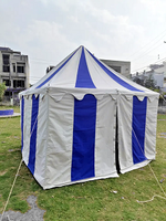 Tente carrée médiévale haut de gamme 4x4 mètres, une chambre, en toile de coton durable, quatre saisons, pour reconstitution historique, foire, camping, imperméable, 16m