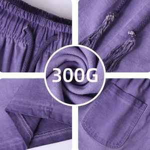 กางเกงขาสั้นผ้าฝ้ายผ้าฟลีซเทอร์รี่สำหรับผู้ชายกางเกงขาสั้นสำหรับซักเล่นกีฬาแบบผูกเชือกสั้นแบบกำหนดเอง - Product Image 4