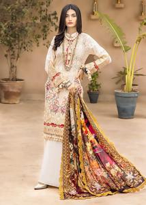 Imprimé original en pur coton avec une lourde auto-broderie avec fond de pelouse avec Tappy Silk Cotton Dupatta collection pakistanaise - Product Image 6