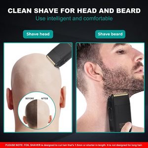 Afeitadora Eléctrica Inalámbrica Recargable de 80 Minutos para Hombres, Máquina de Afeitar para Barba, Cabeza Calva, Cuello y Piel - Product Image 3