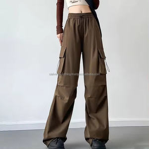 Pantalones personalizados de Punto ligero para mujer, pantalones Cargo de alta moda Y2K, ropa informal de pana de punto de cintura media para mujer - Product Image 2