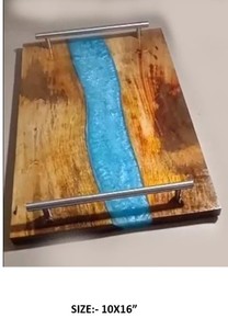 Gorgeous 100% Natural Wooden <b>Tray</b> Elegant <b>Kitchen</b> Decor <b>Tray</b> Pure Wooden 100% Natural Wooden <b>Tray</b> Elegant <b>Tray</b> - Product Image 6