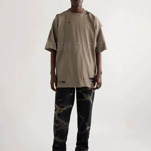 Camiseta desgastada de manga corta para hombre Estilo personalizado 100% algodón Impresión de alta calidad para personalizar el estilo - Product Image 5