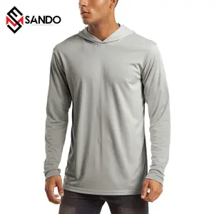 Long Sleeve hooded collar Tops Slim Fit Sports T Shirt men Men's Long Sleeve Fitted Athletic Shirts Quick Dry Shirt