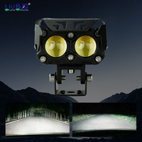 Venta Caliente LIU Hjg Faros Antiniebla de Doble Color para Motocicleta, Luces para Bicicleta, Proyector para Automóvil, Luces Antiniebla de Conducción con 2 LED