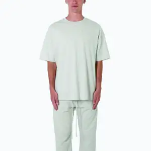 Высококачественная Модная брендовая футболка Японская плотная льняная хлопковая Футболка с круглым вырезом однотонная мужская популярная футболка с короткими рукавами