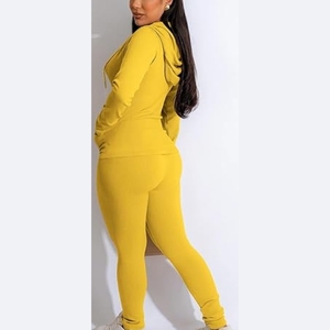 Survêtement 2 pièces pour femme de qualité supérieure, hiver, uni, impression de logo personnalisée, léger, respirant, séchage rapide, confortable - Product Image 6