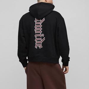 Vente de gros Sweat à capuche en coton saigné à l'acide avec poche Style Boxy surdimensionné Vintage Streetwear Hoodies pour hommes - Product Image 6