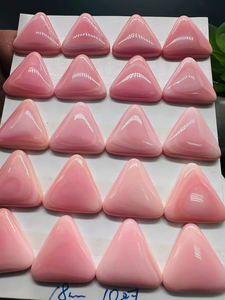 Cuentas de Concha de Mar Triangulares Lisas de Color Rosa y Blanco para Hacer Pulseras y Collares - Product Image 4