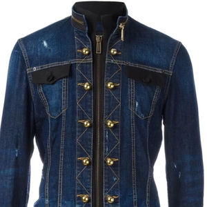Vintage Denim <b>Jacket</b> for <b>Men</b>-100% Cotton Washable & Quick Dry Winter Styling Tips for Casual to <b>Festival</b> Looks by Champ King - Product Image 1