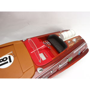 Modèle de bateau rapide Super Riva Zoom Modèle nautique en bois prêt à l'emploi pour la décoration Technique peinte - Product Image 6
