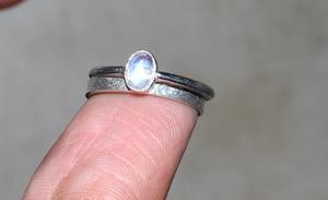 Conjunto de Anillos Clásicos Turquesa para Boda y Fiesta, Plata 925, Hechos a Mano, Anillos Apilables, Regalo de Joyería para Ella - Product Image 4