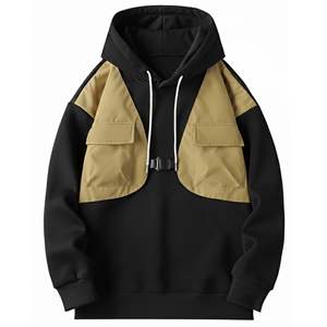 Sudadera con Capucha de Algodón Grueso para Hombre, Estilo Holgado con Hombros Caídos, Forro Polar Cálido y Grueso, Logotipo Personalizado, Ropa de Calle de Invierno - Product Image 1