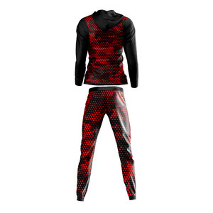 Conjunto Deportivo de Invierno para Hombre, 100% Algodón, Informal, Manga Larga con Capucha y Cintura Elástica, Color Sólido, Tejido Grueso y Suave - Product Image 2