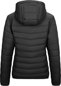 Veste matelassée en coton pour femmes Logo personnalisé brodé avant col montant fermeture à glissière vêtements d'extérieur d'hiver imperméables - Product Image 2