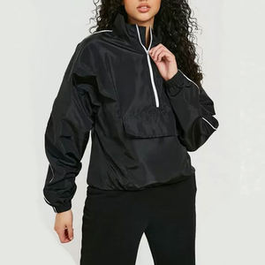 Venta al por mayor de ropa deportiva, chaqueta con cremallera y logotipo personalizado para mujer, chaqueta cortavientos deportiva de manga completa para correr - Product Image 6